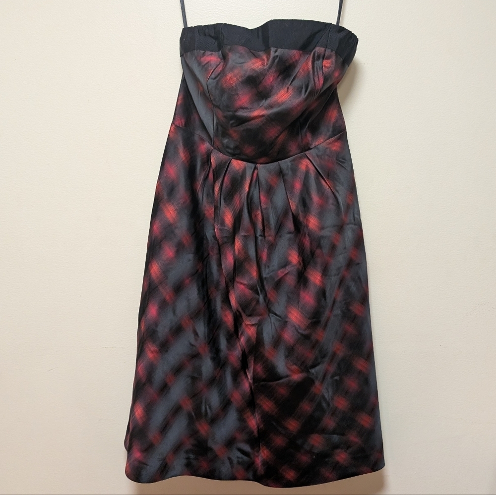The Limited • Size 6 • Red/Black Plaid Strapless Dress